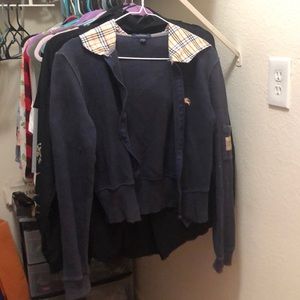 Burberry cropped hoodie jacket